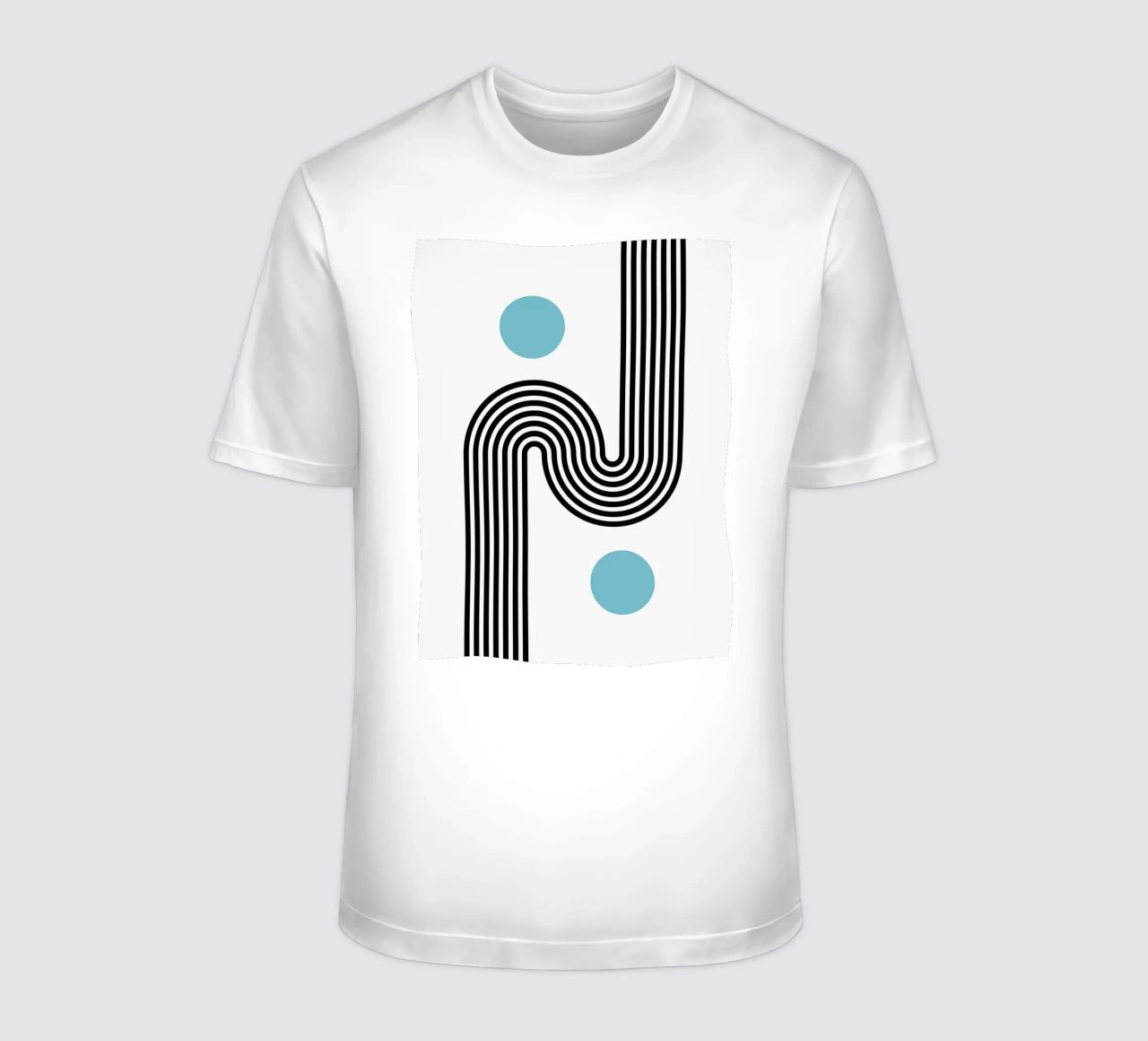 Minimal Line Flow – Retro Grafik t-shirt da Casa Calm