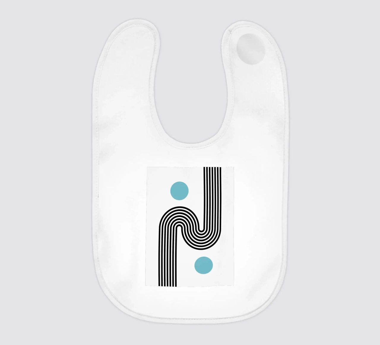 Minimal Line Flow – Retro Grafik bavaglino da Casa Calm