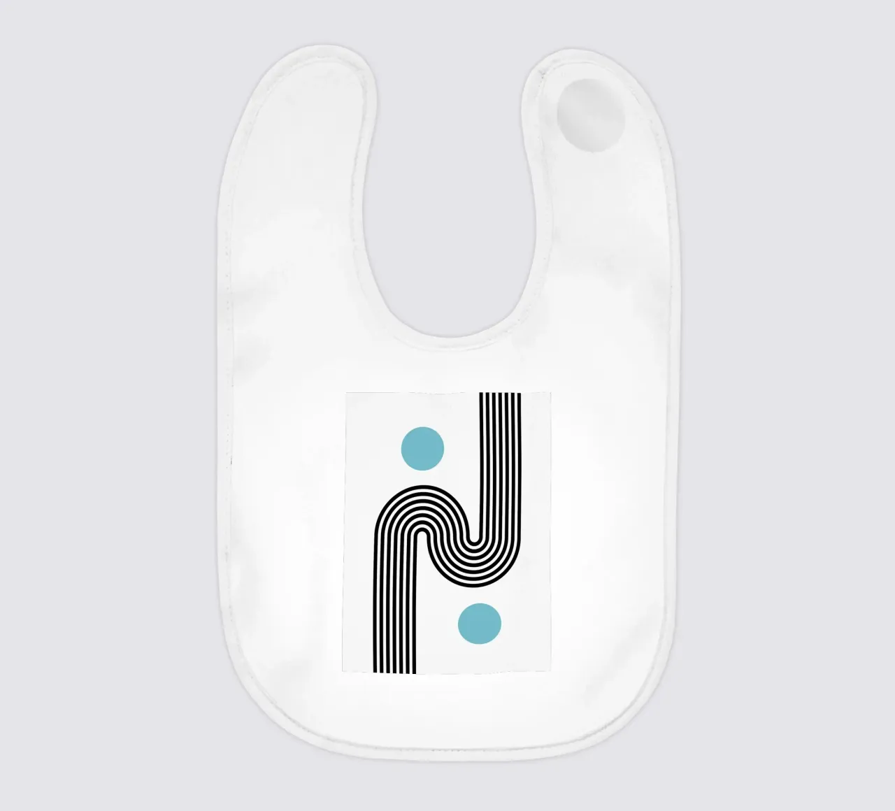 Minimaler Linienfluss - Retro Grafik Babylätzchen von Casa Calm