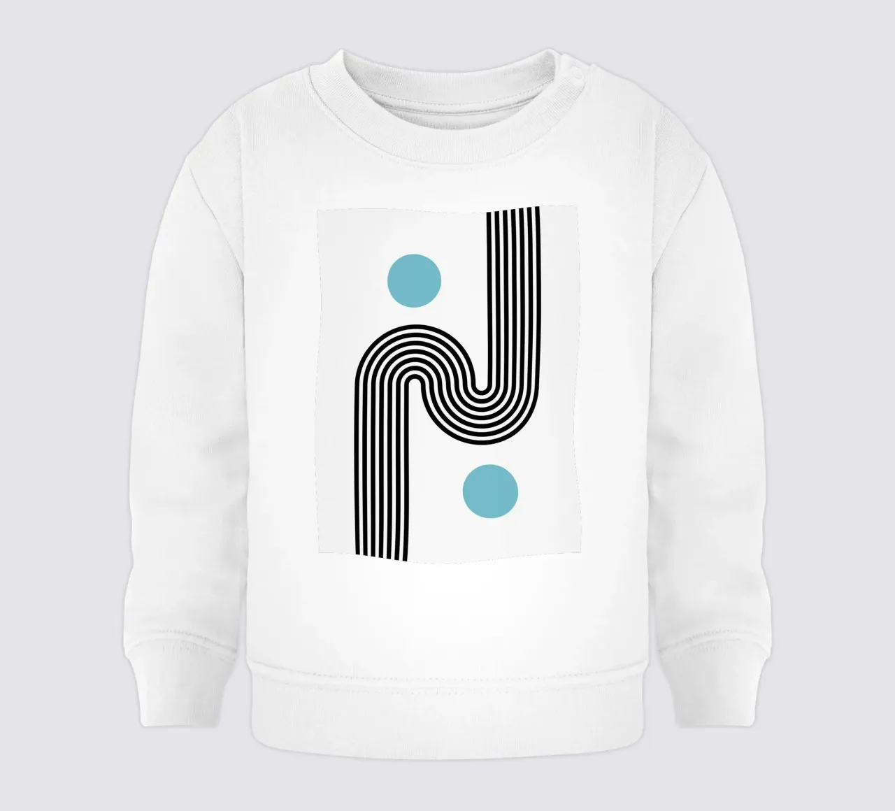 Minimal Line Flow - Retro Grafik sweat pour bébé de Casa Calm