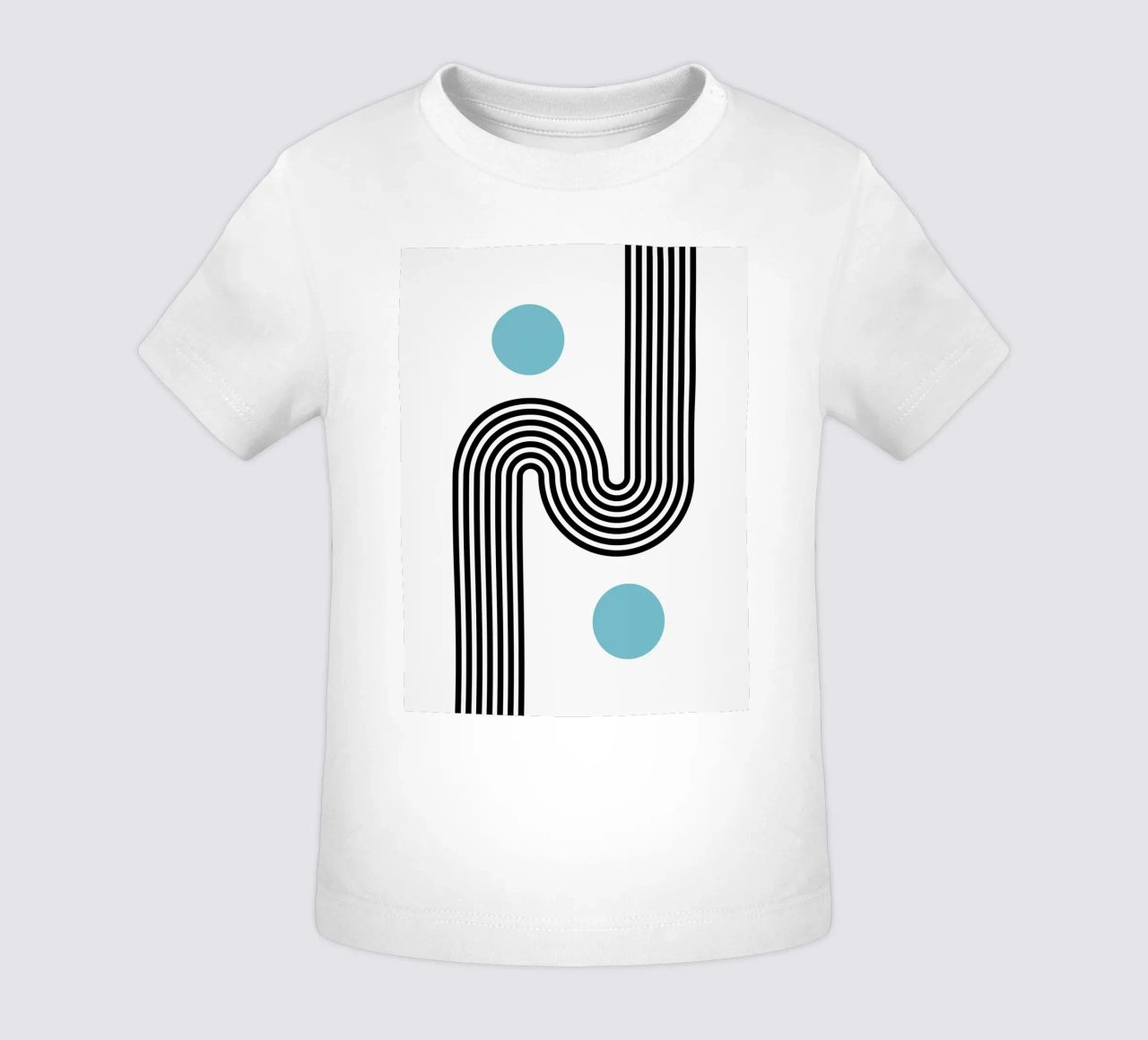 Minimal Line Flow – Retro Grafik maglietta neonato da Casa Calm
