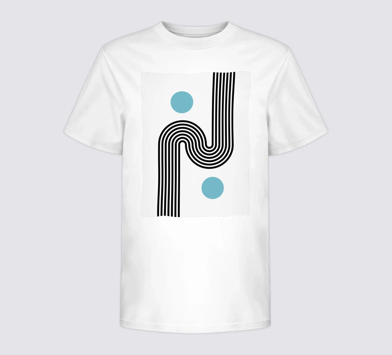 Minimal Line Flow – Retro Grafik t-shirt bambini da Casa Calm
