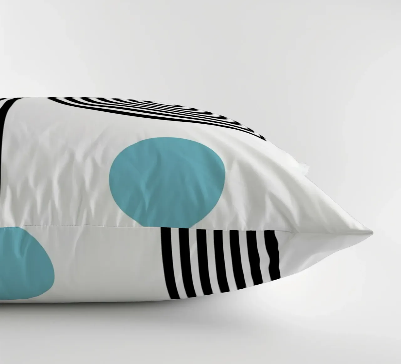 Minimaler Linienfluss - Retro Grafik Kissen von Casa Calm