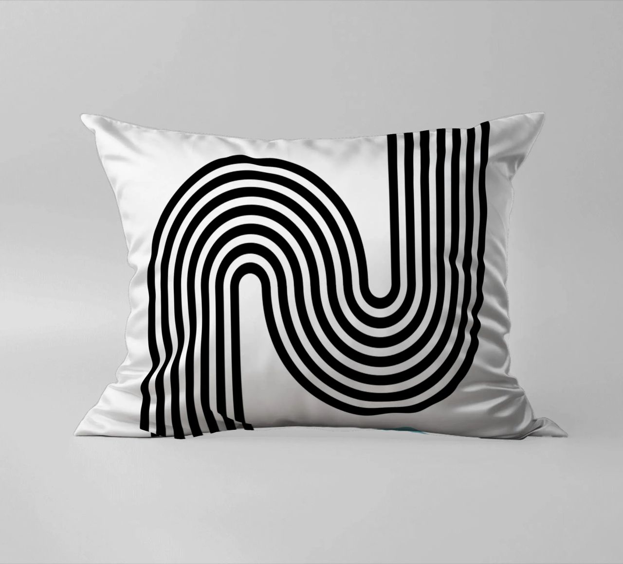Minimal Line Flow – Retro Grafik cuscino da Casa Calm