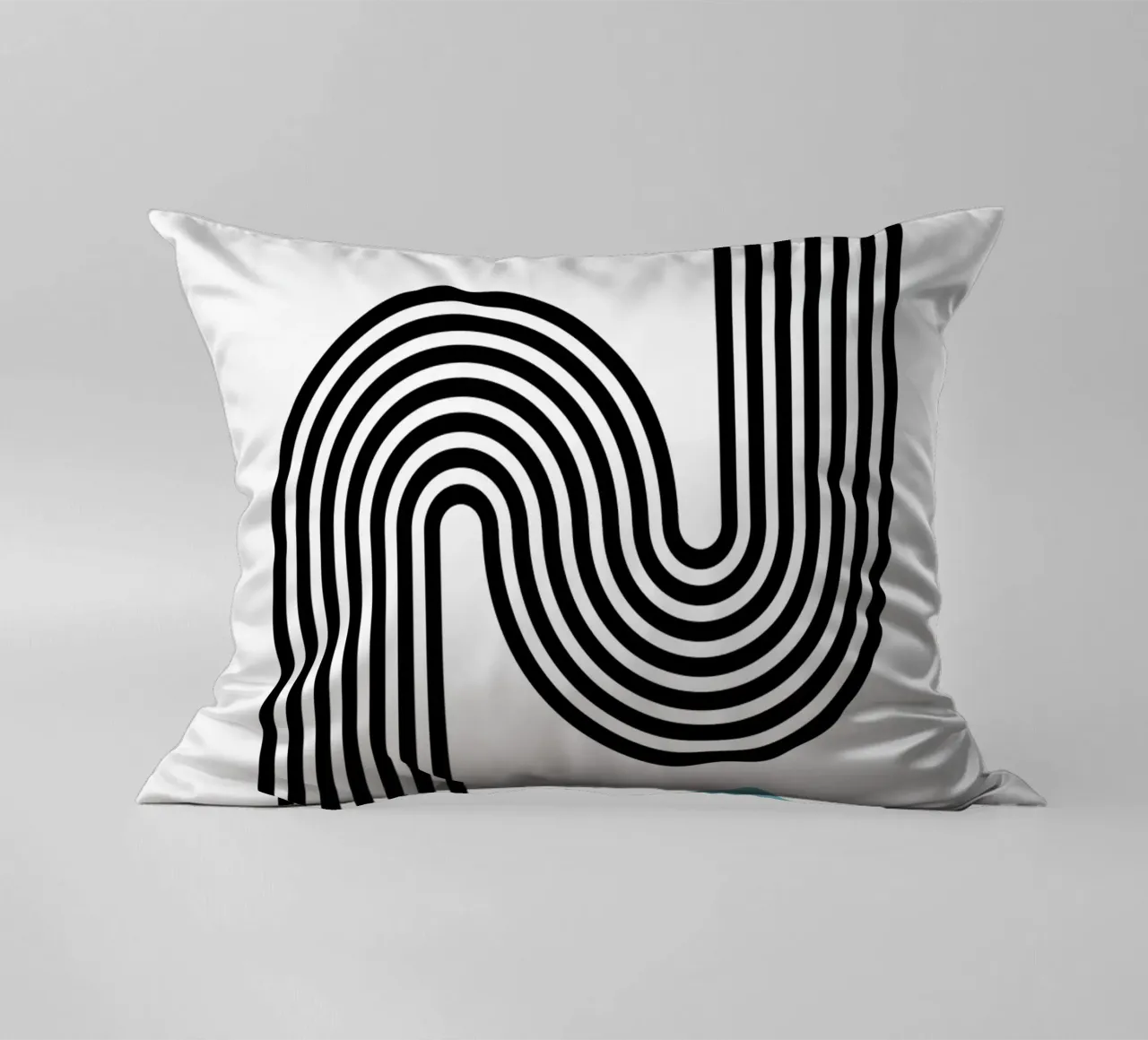 Minimaler Linienfluss - Retro Grafik Kissen von Casa Calm