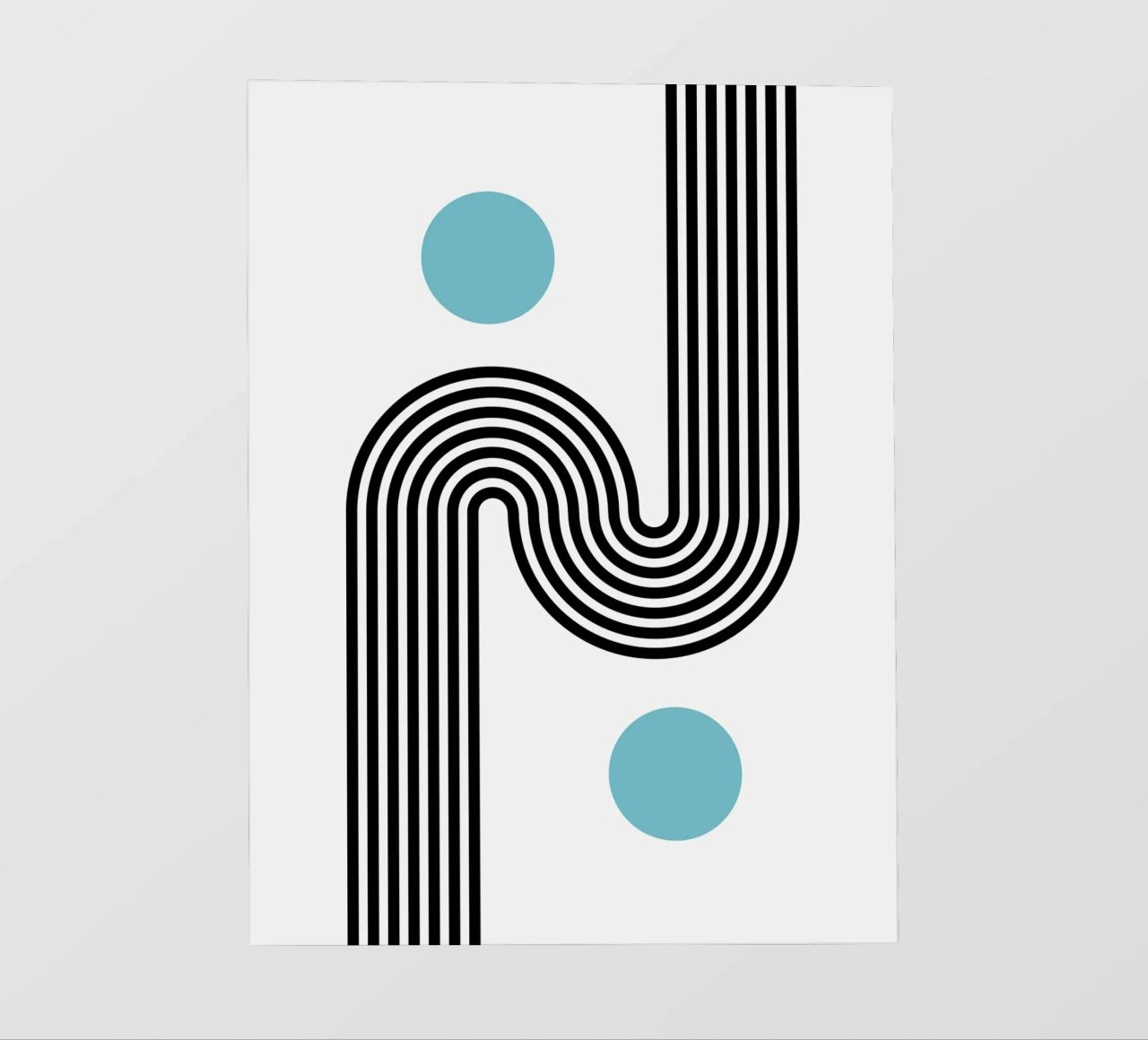 Minimal Line Flow – Retro Grafik pellicola backlit da Casa Calm