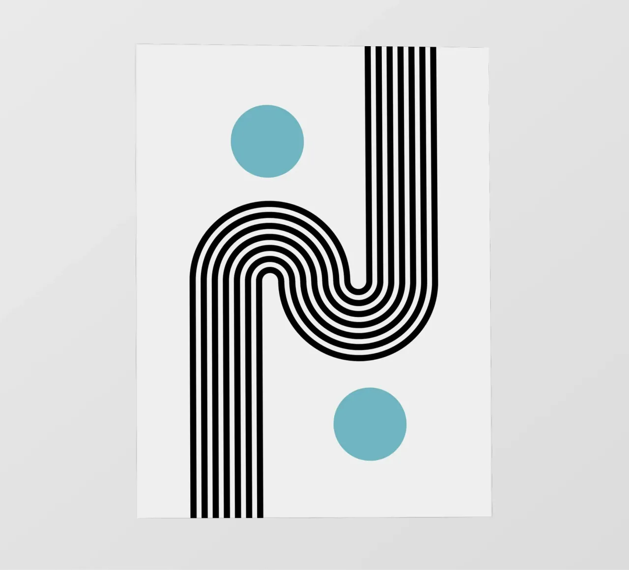 Minimal Line Flow - Retro Grafik backlit film by Casa Calm