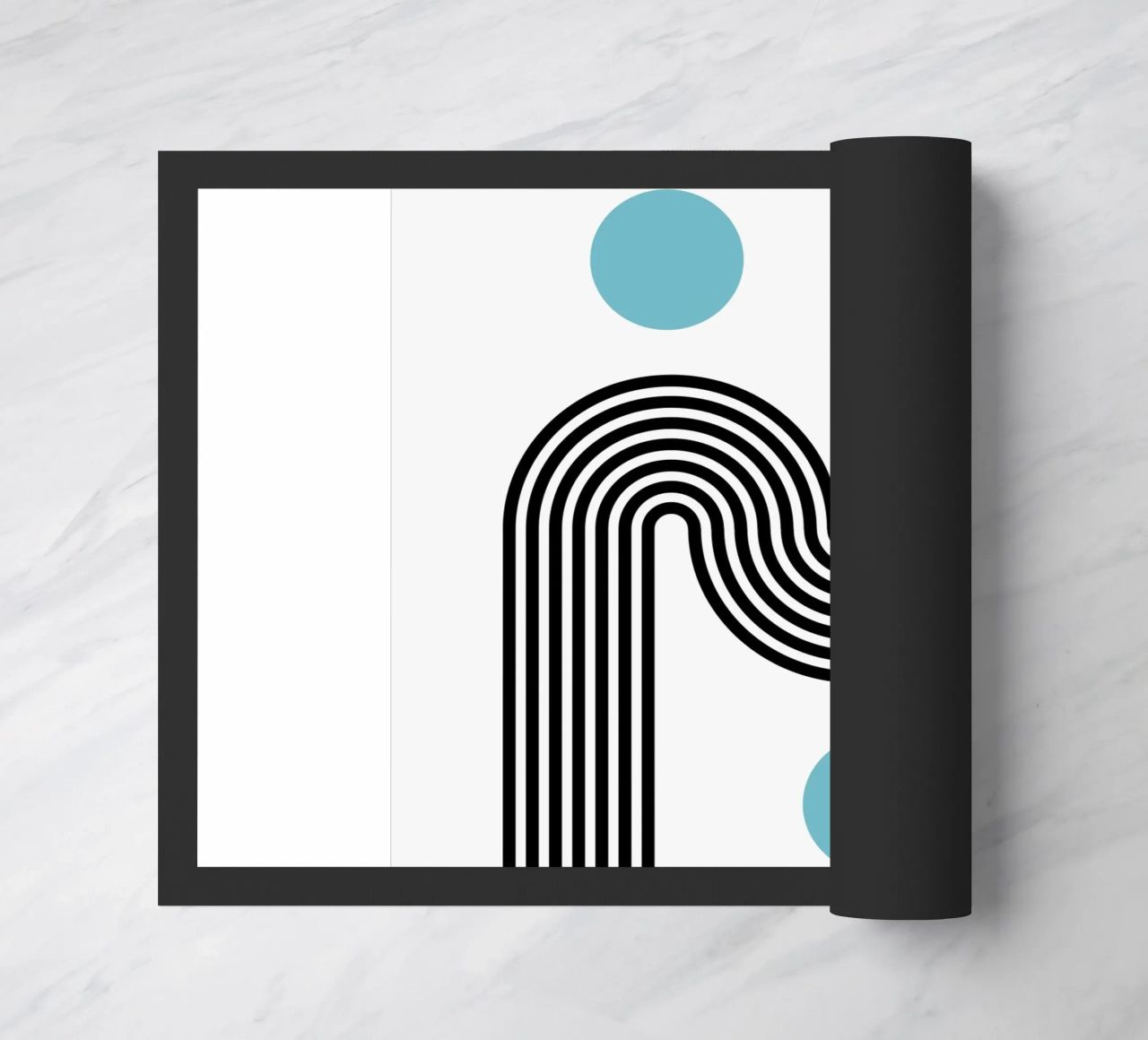 Minimal Line Flow - Retro Grafik doormat by Casa Calm