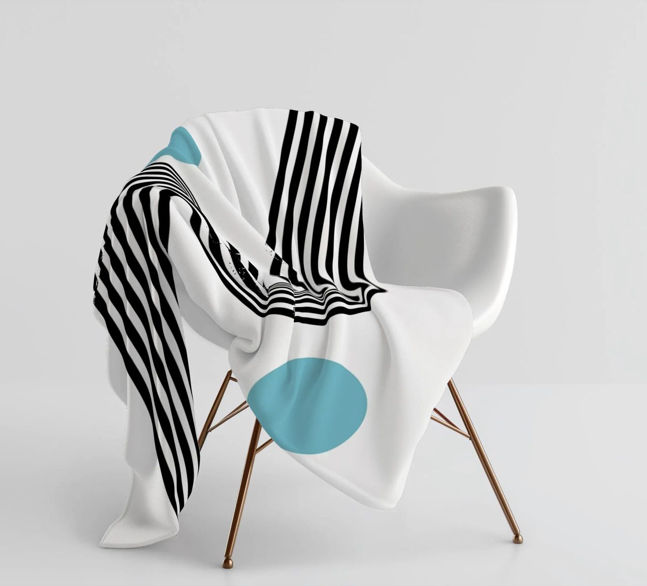 Minimal Line Flow – Retro Grafik coperta in pile da Casa Calm