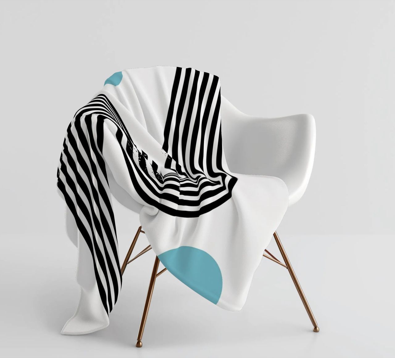 Minimal Line Flow – Retro Grafik coperta in pile da Casa Calm