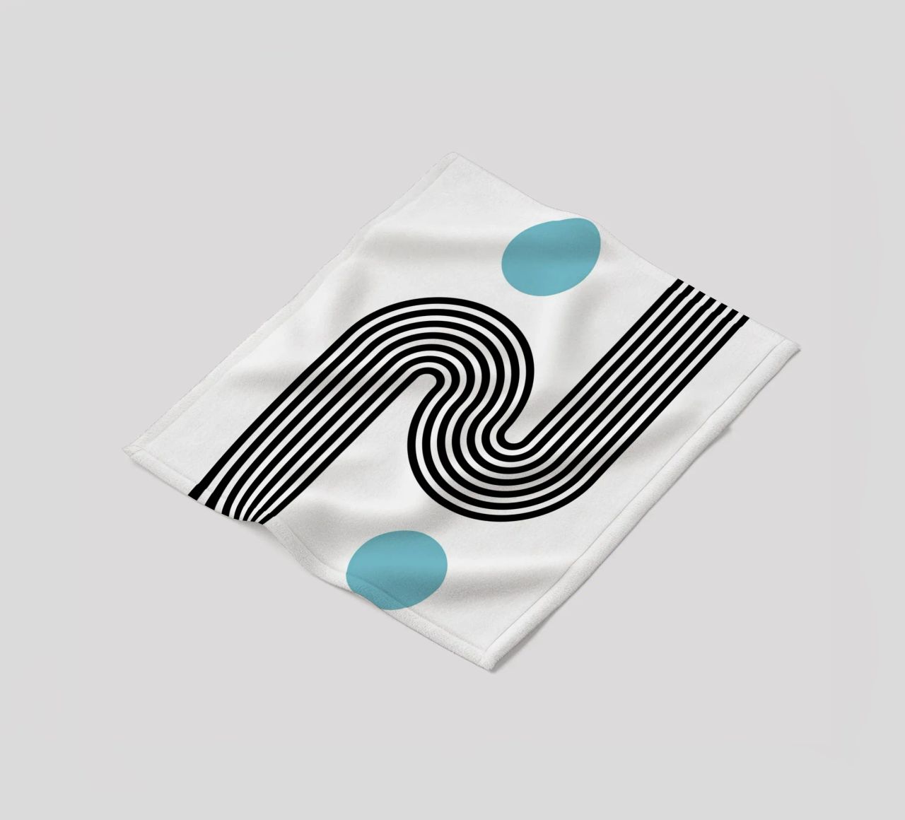 Minimal Line Flow – Retro Grafik coperta in pile da Casa Calm
