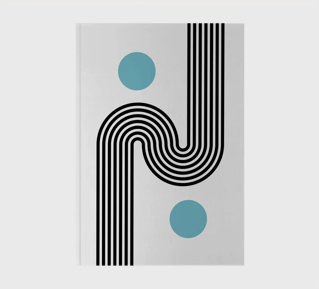 Minimal Line Flow - Retro Grafik notebook by Casa Calm