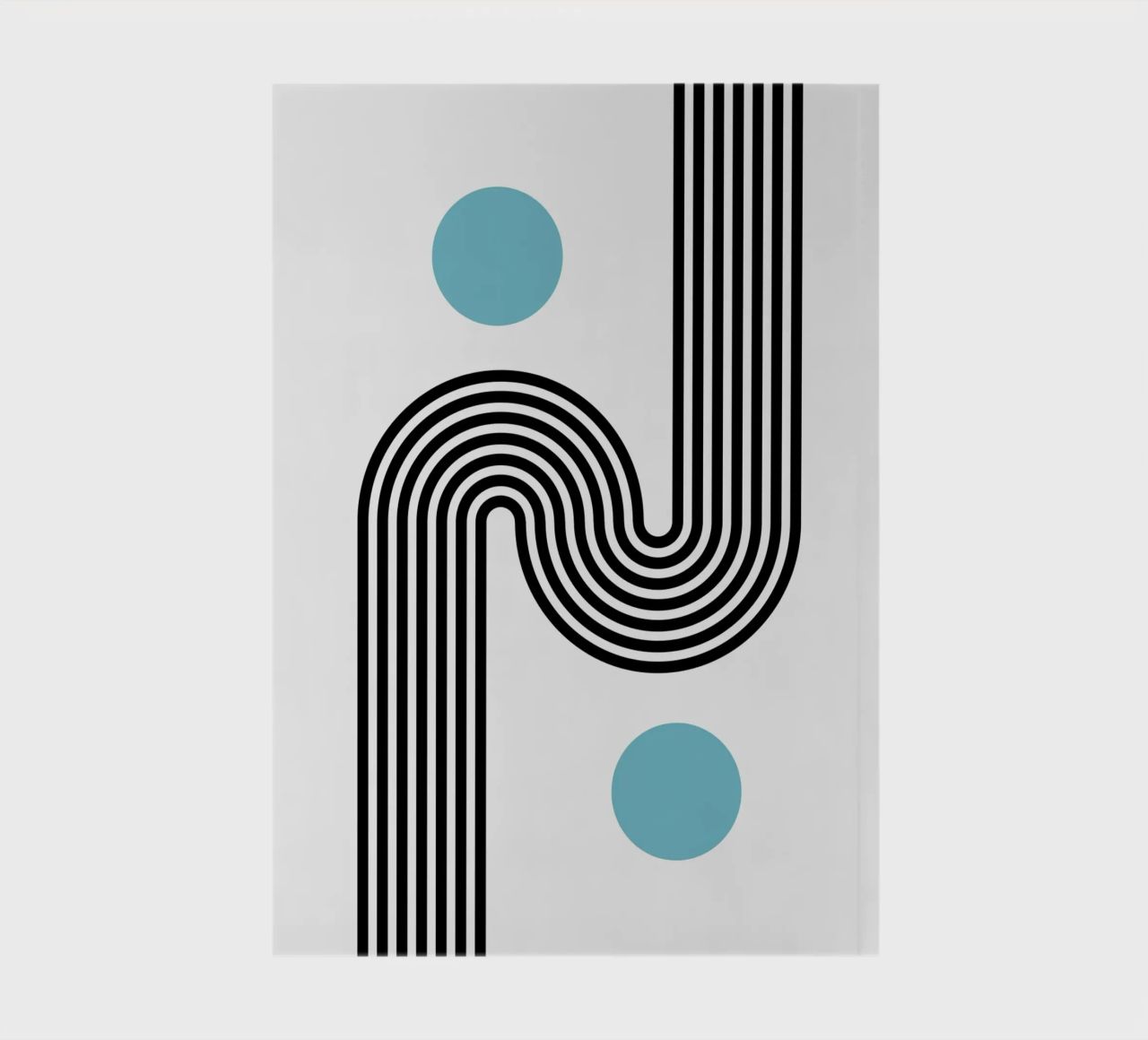Minimal Line Flow - Retro Grafik notebook by Casa Calm