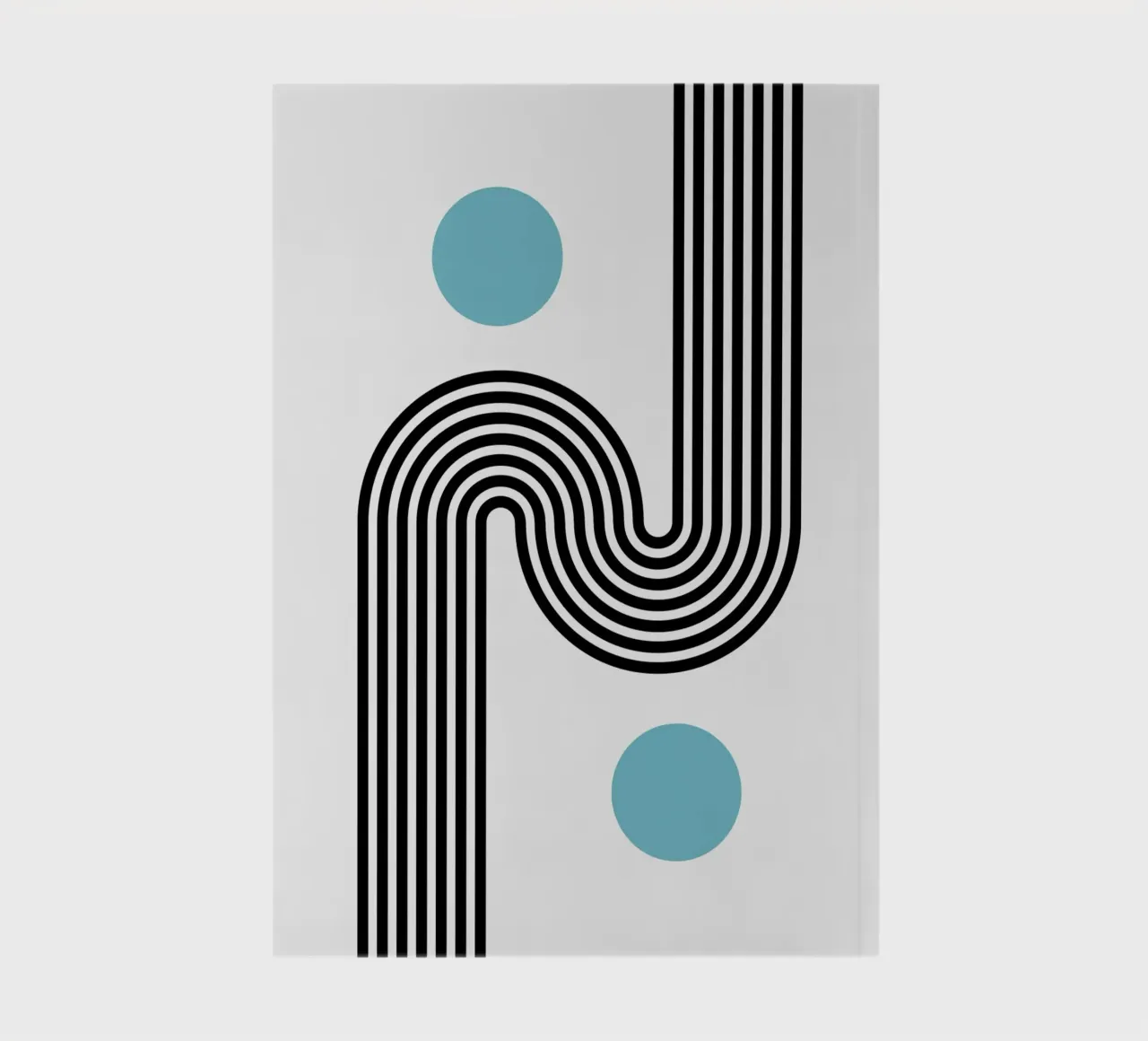 Minimaler Linienfluss - Retro Grafik Notizbuch von Casa Calm