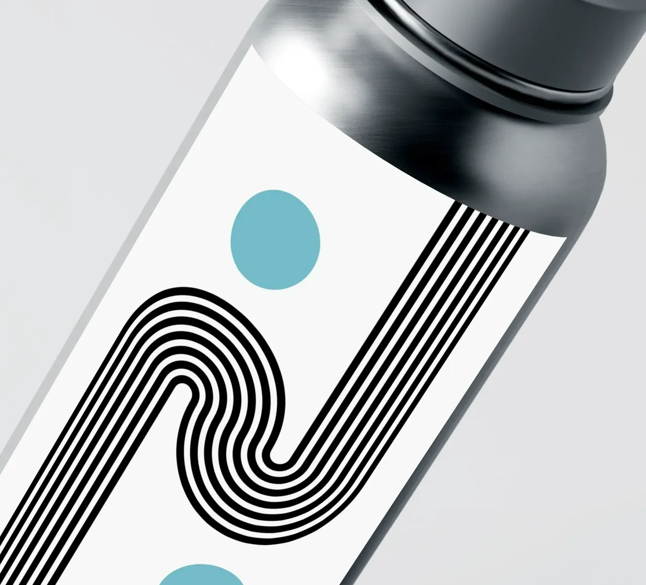 Minimal Line Flow - Retro Grafik sticker by Casa Calm