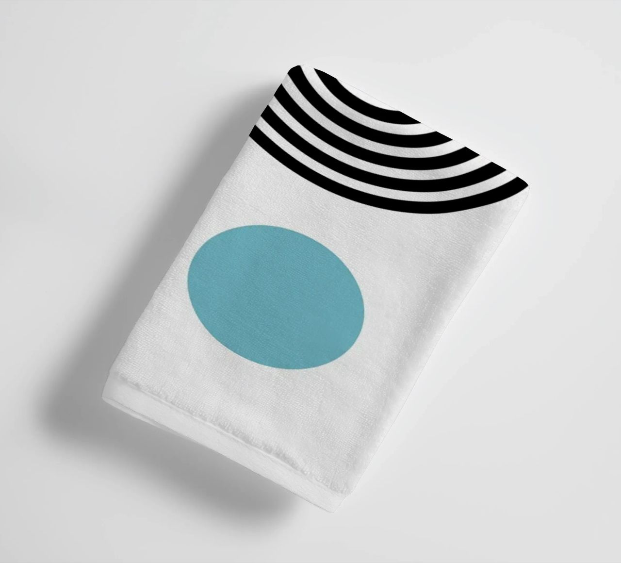 Minimal Line Flow - Retro Grafik towel by Casa Calm