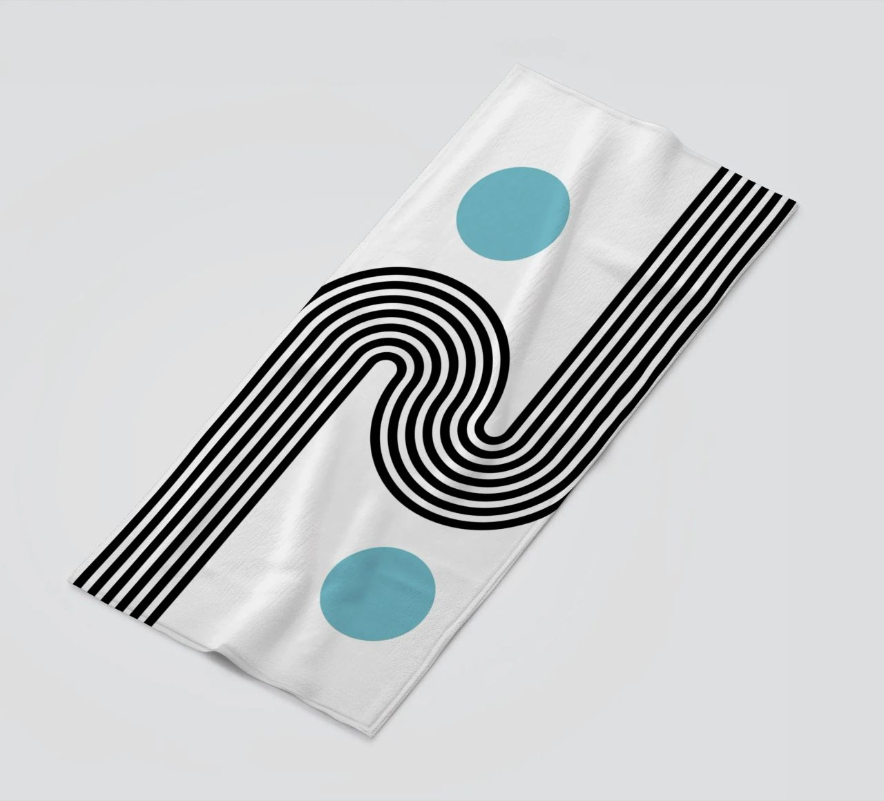 Minimal Line Flow – Retro Grafik telo mare da Casa Calm