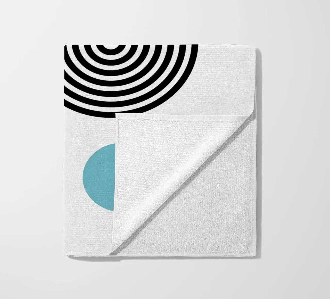 Minimaler Linienfluss - Retro Grafik Strandtuch von Casa Calm