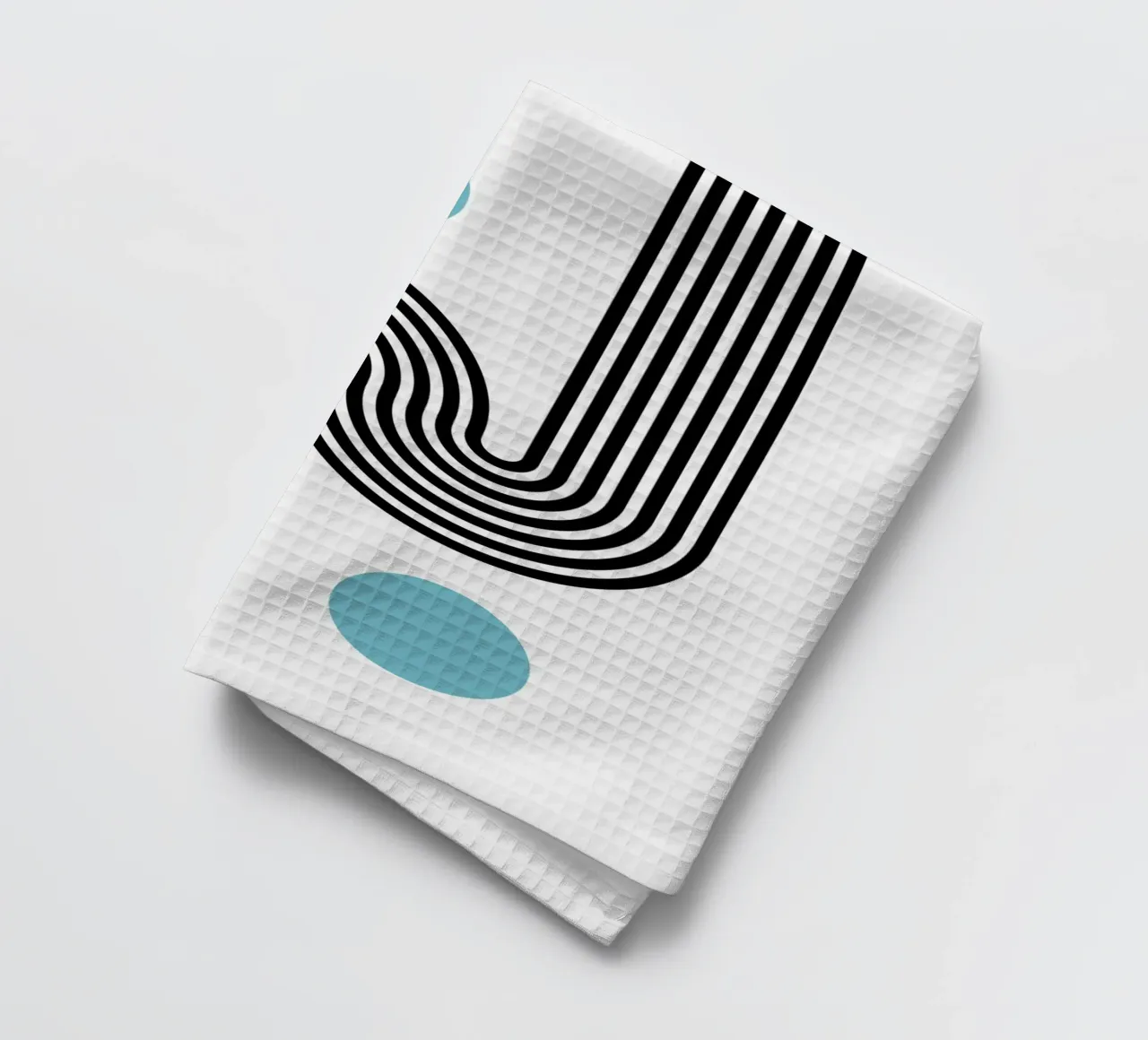 Minimaler Linienfluss - Retro Grafik Geschirrtuch von Casa Calm