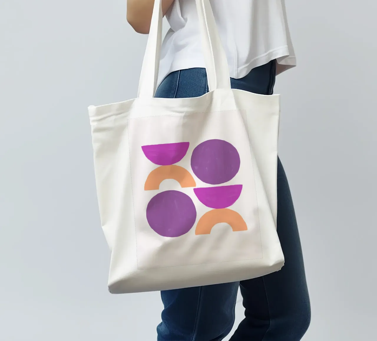 Geometrische Harmonie – Modern Shapes Jutebeutel von Casa Calm