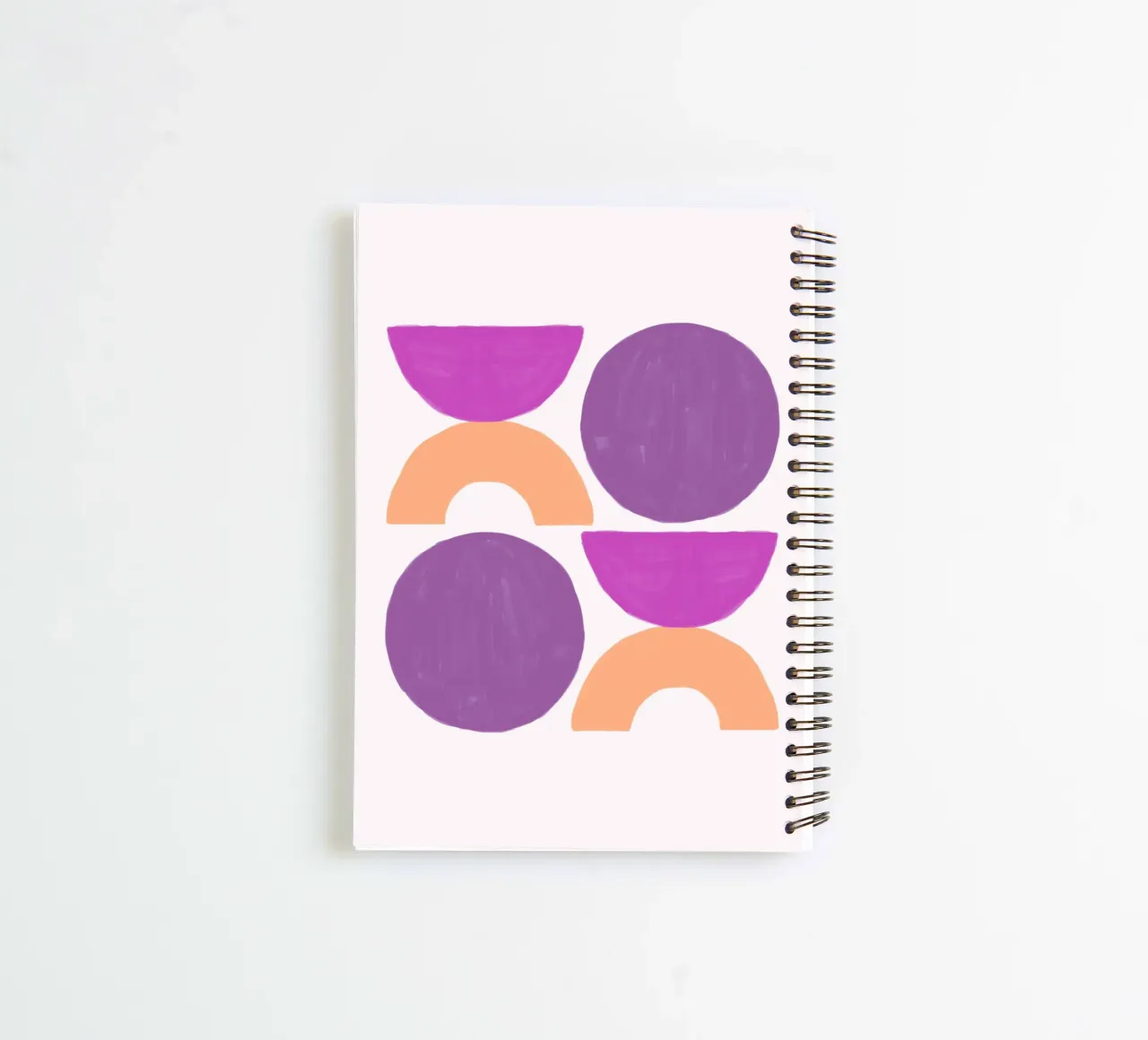 Geometrische harmonie - Moderne vormen notitieboek met spiraal van Casa Calm