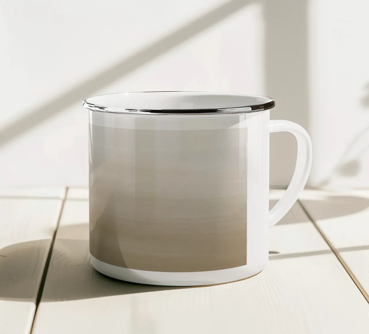 Gradiente acquerello beige tazza in smalto da NouveauPrints