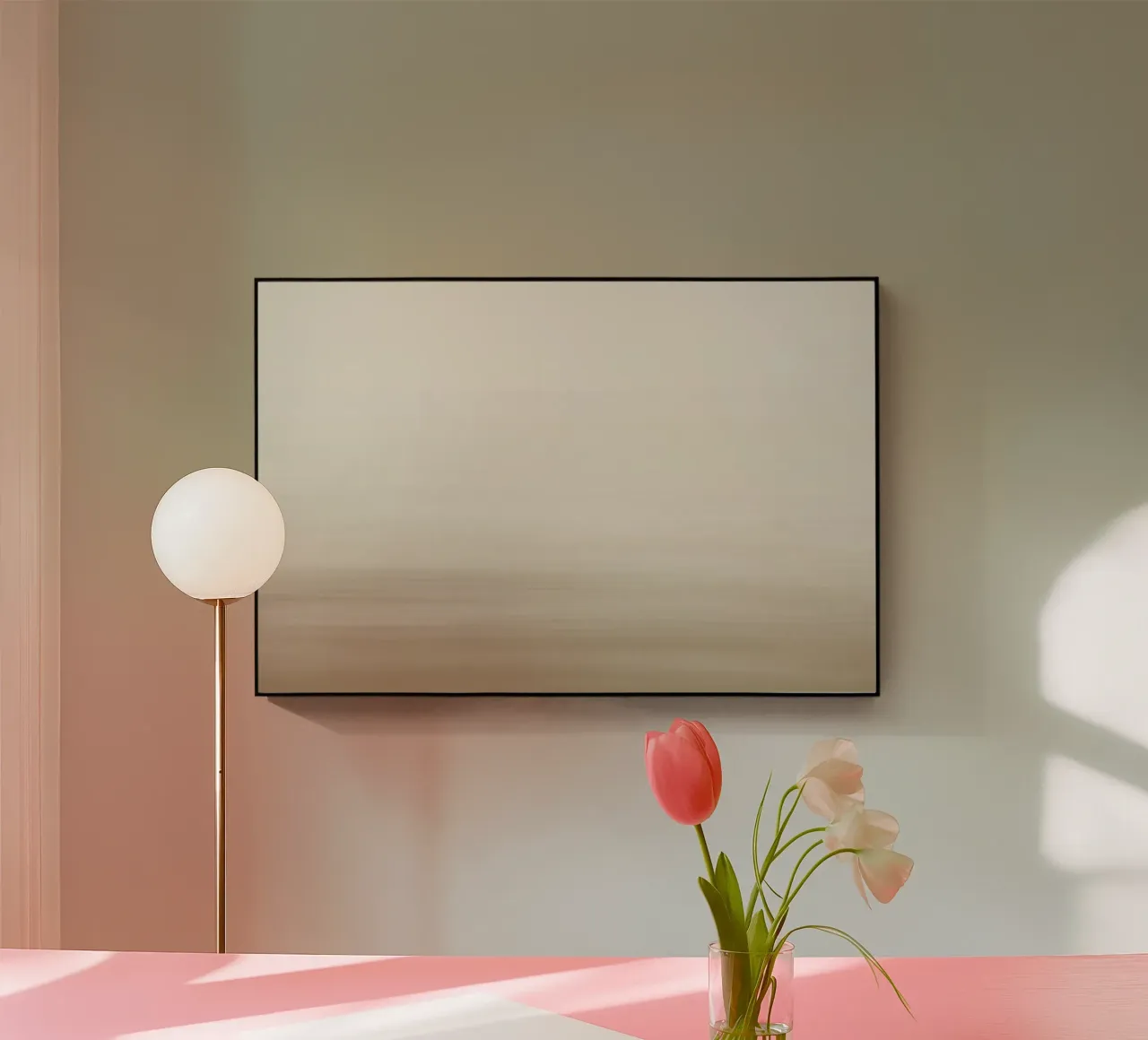 Gradiente acquerello beige plexiglass da NouveauPrints