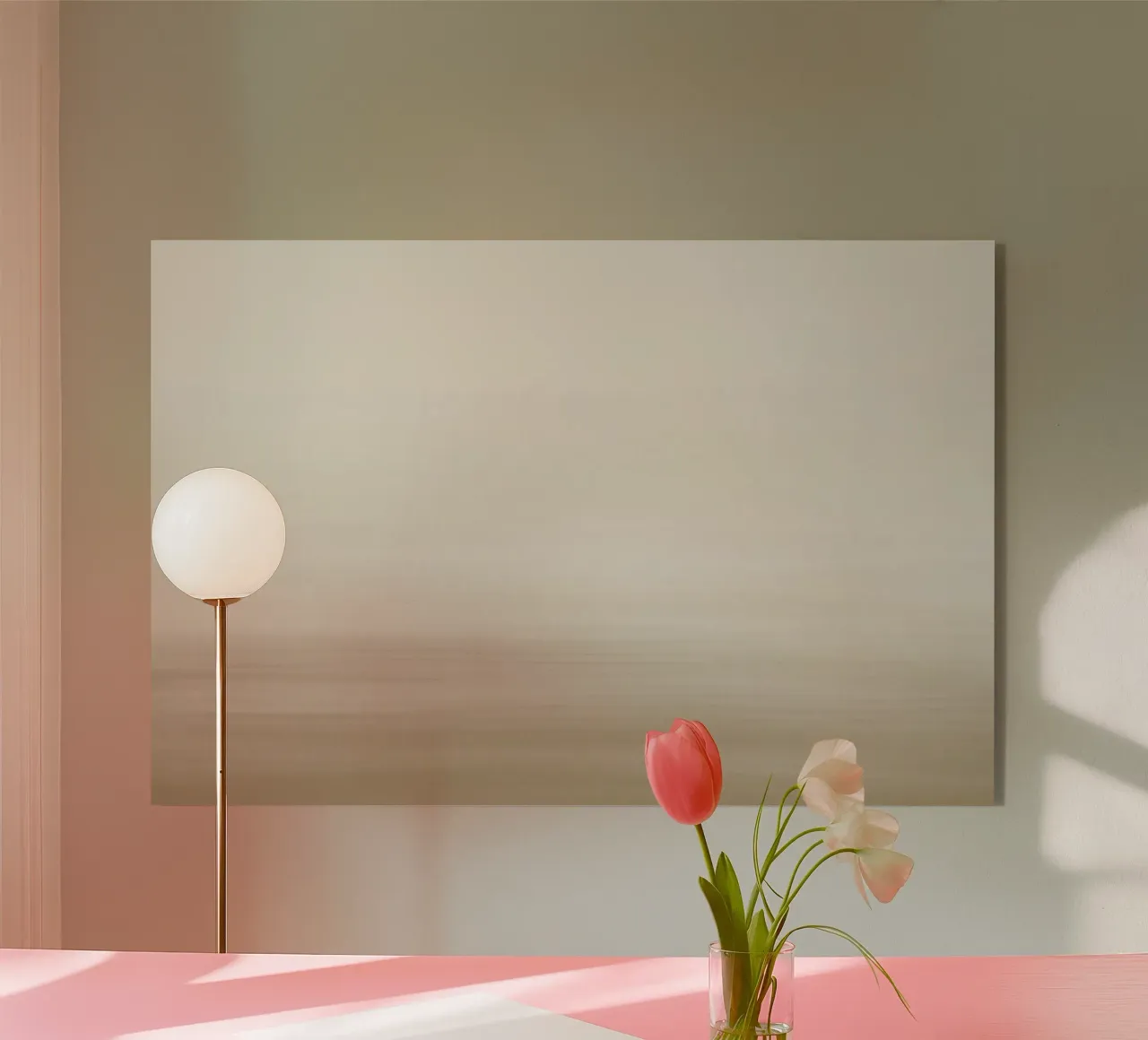 Gradiente acquerello beige plexiglass da NouveauPrints