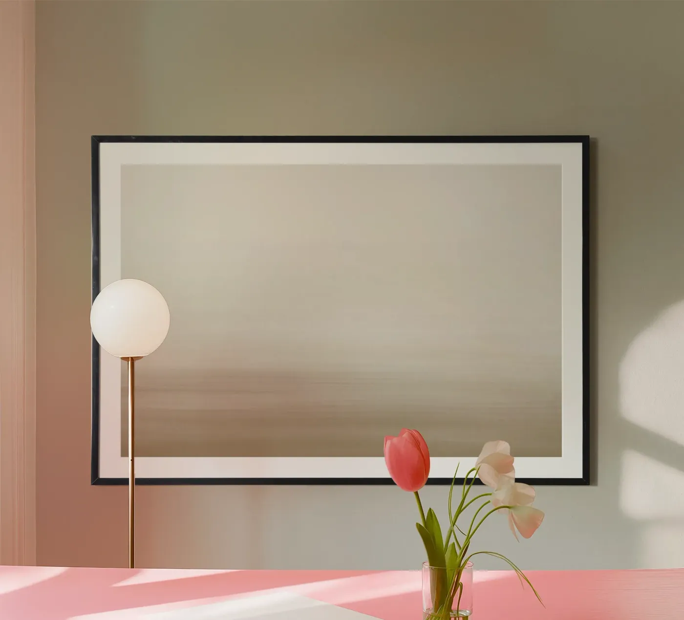 Beige watercolour gradient poster da NouveauPrints