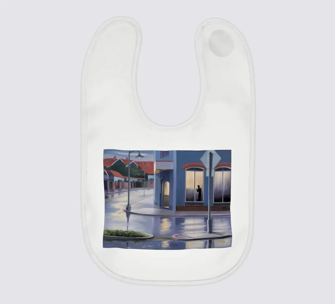 Reflet d'une fenêtre pluvieuse bavoir de Opal Strokes