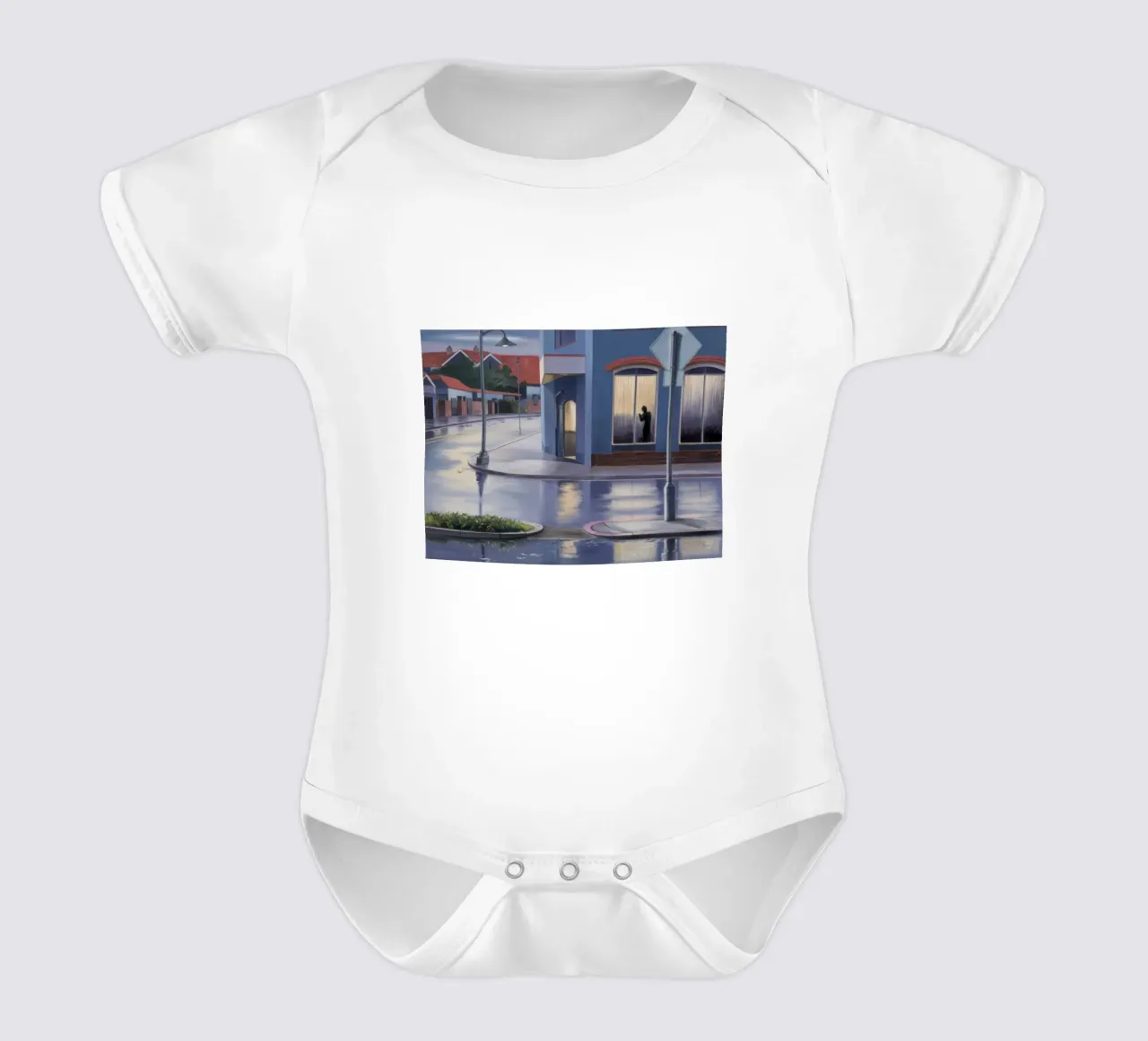 Reflet d'une fenêtre pluvieuse body bébé de Opal Strokes