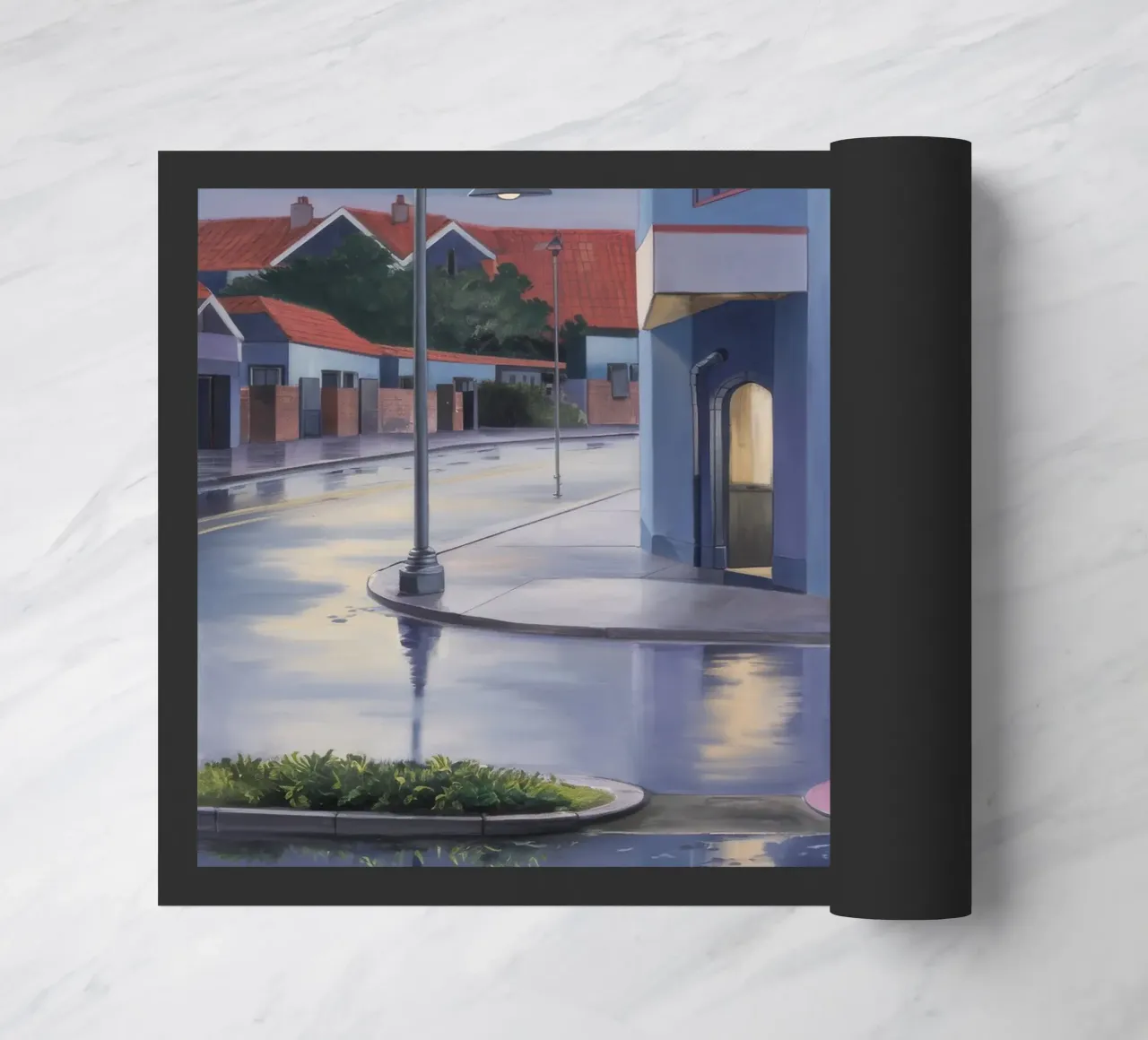 Rainy Window Reflection doormat by Opal Strokes