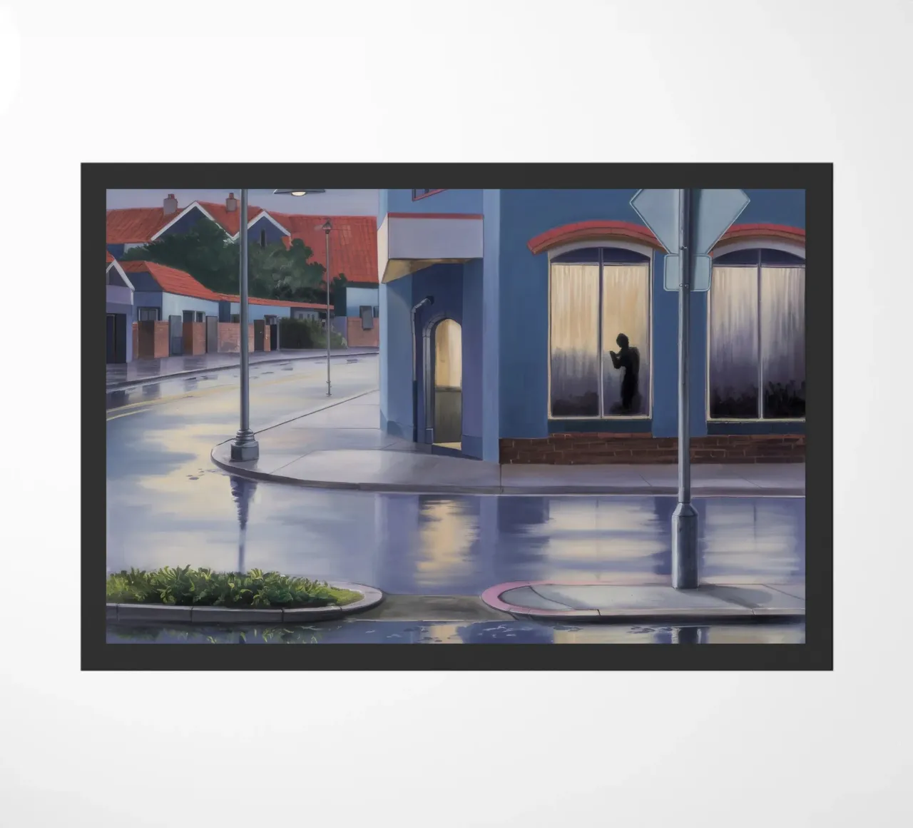 Rainy Window Reflection doormat by Opal Strokes