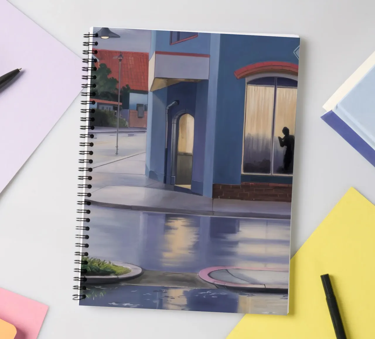 Rainy Window Reflection spiral notebook by Opal Strokes