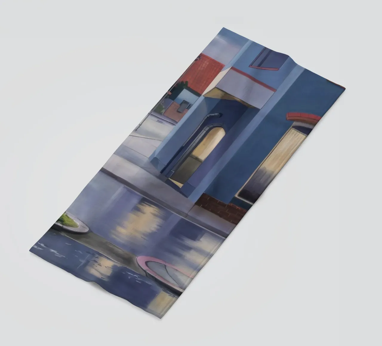 Rainy Window Reflection beach towel by Opal Strokes