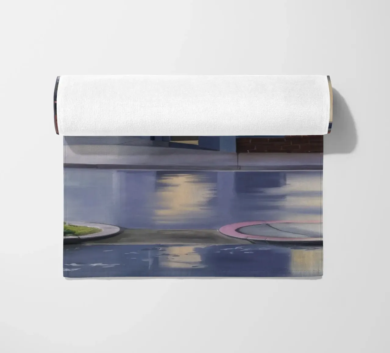Rainy Window Reflection beach towel by Opal Strokes