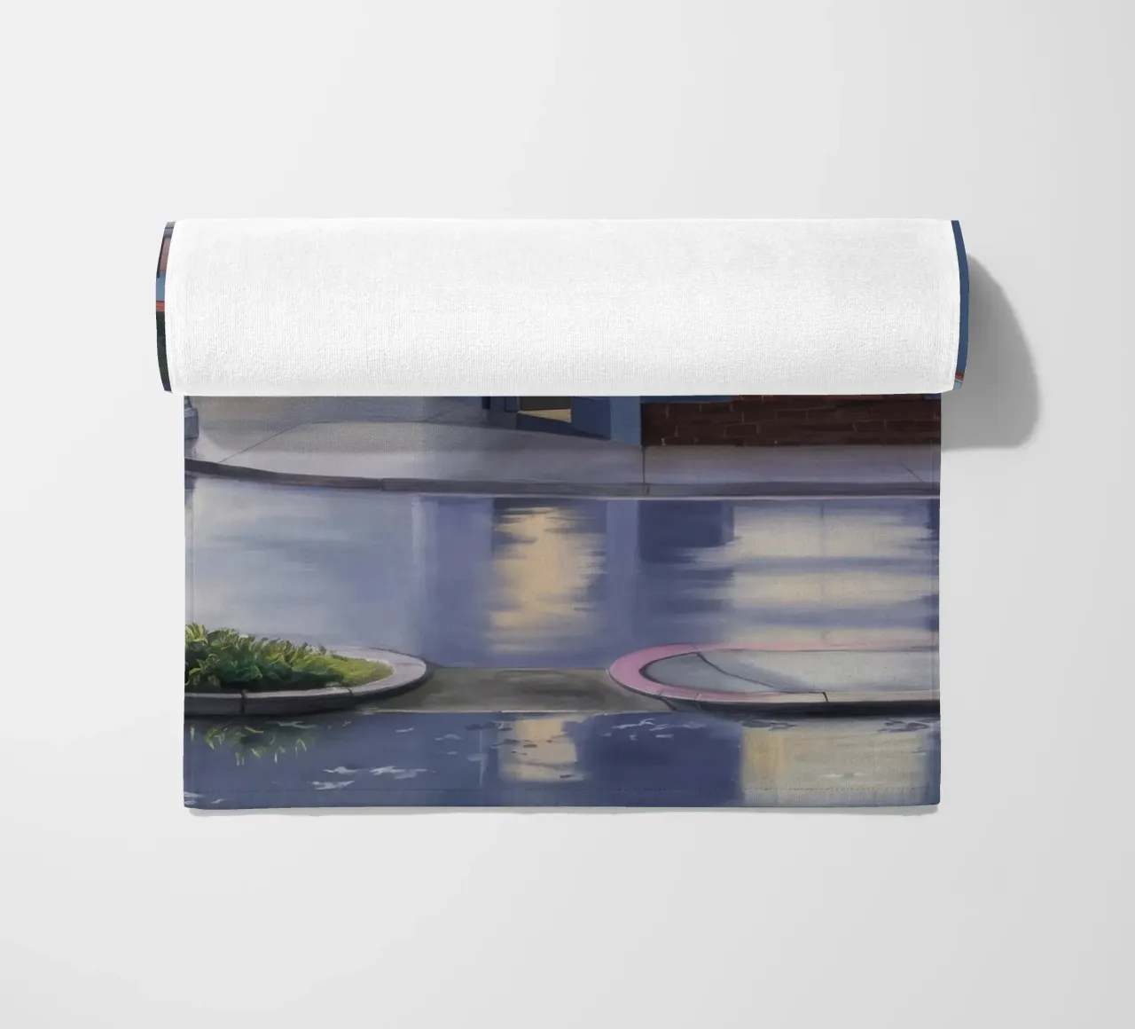 Rainy Window Reflection beach towel by Opal Strokes