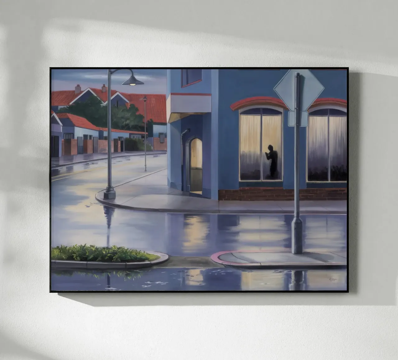 Regenachtige vensterreflectie acryl van Opal Strokes