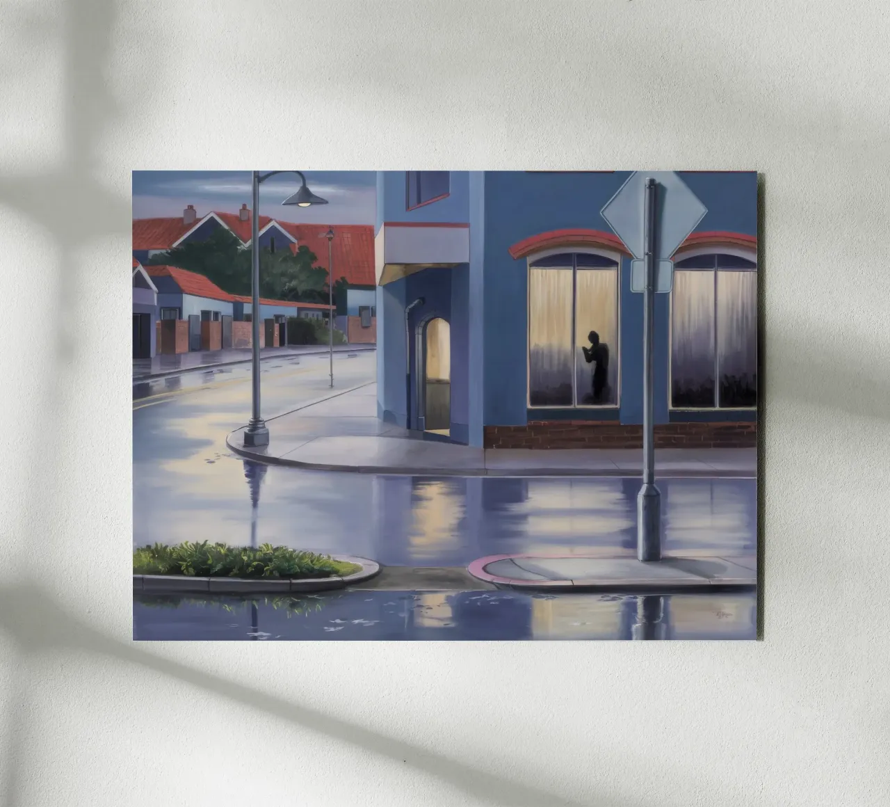 Rainy Window Reflection alu-dibond by Opal Strokes