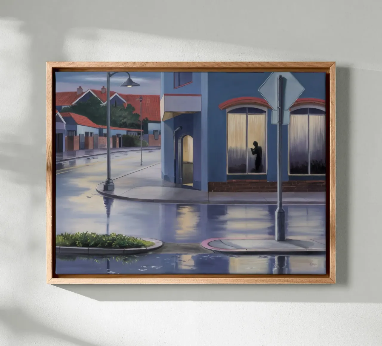 Rainy Window Reflection canvas by Opal Strokes