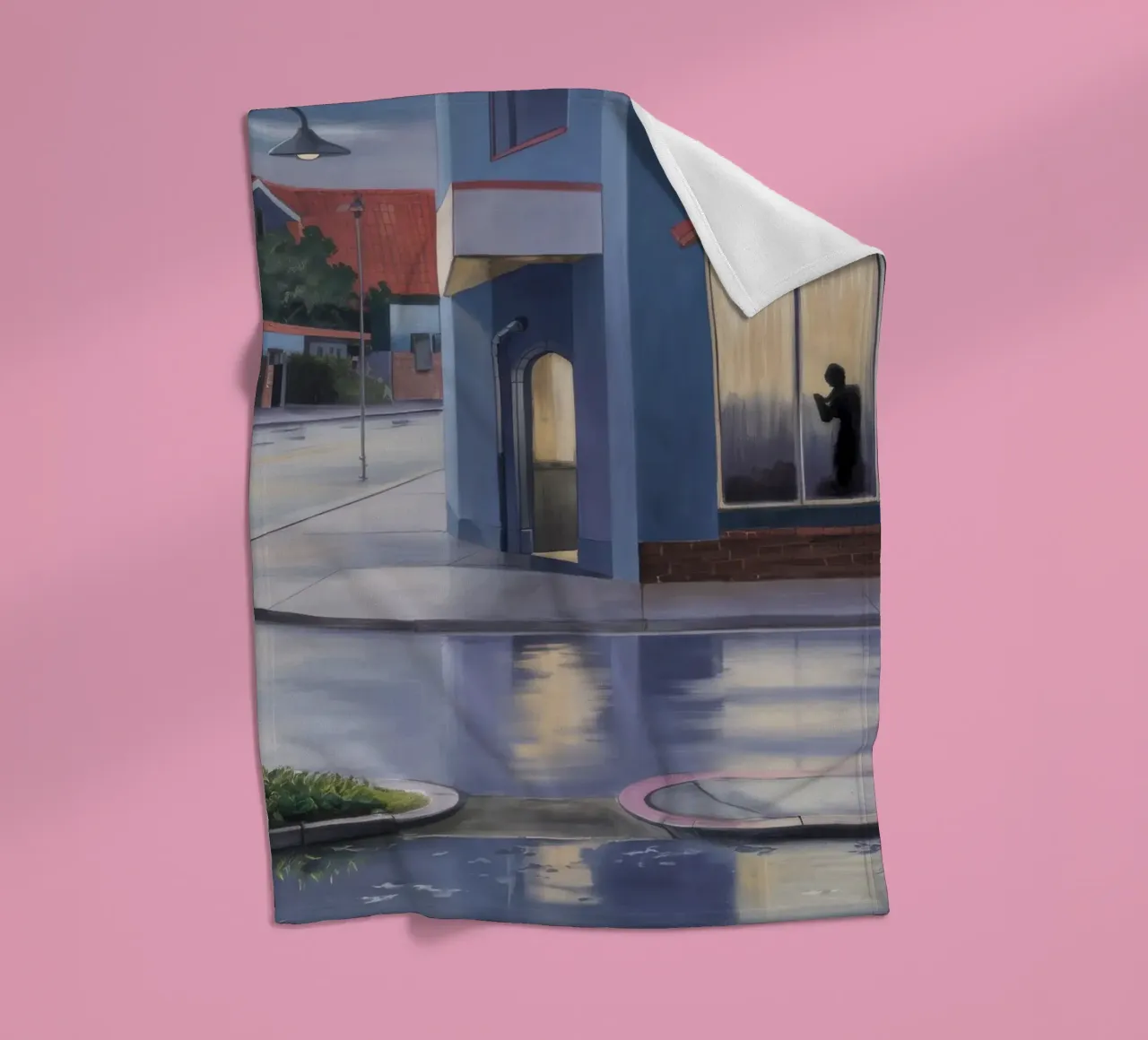 Rainy Window Reflection Fleecedecke von Opal Strokes