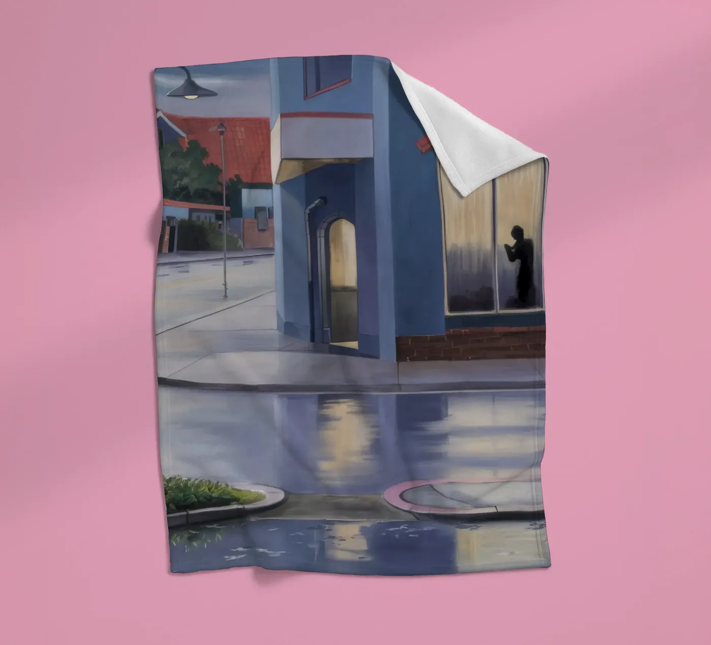 Rainy Window Reflection Fleecedecke von Opal Strokes