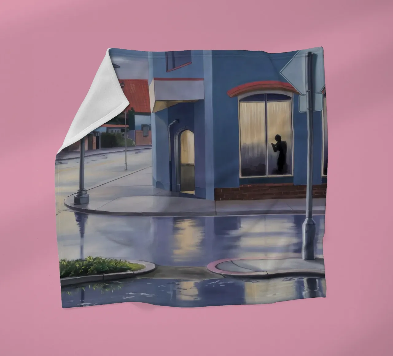 Rainy Window Reflection Fleecedecke von Opal Strokes