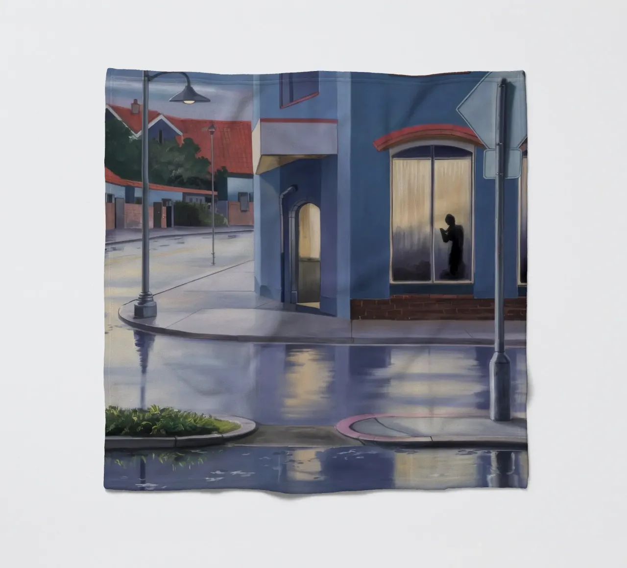 Rainy Window Reflection Fleecedecke von Opal Strokes