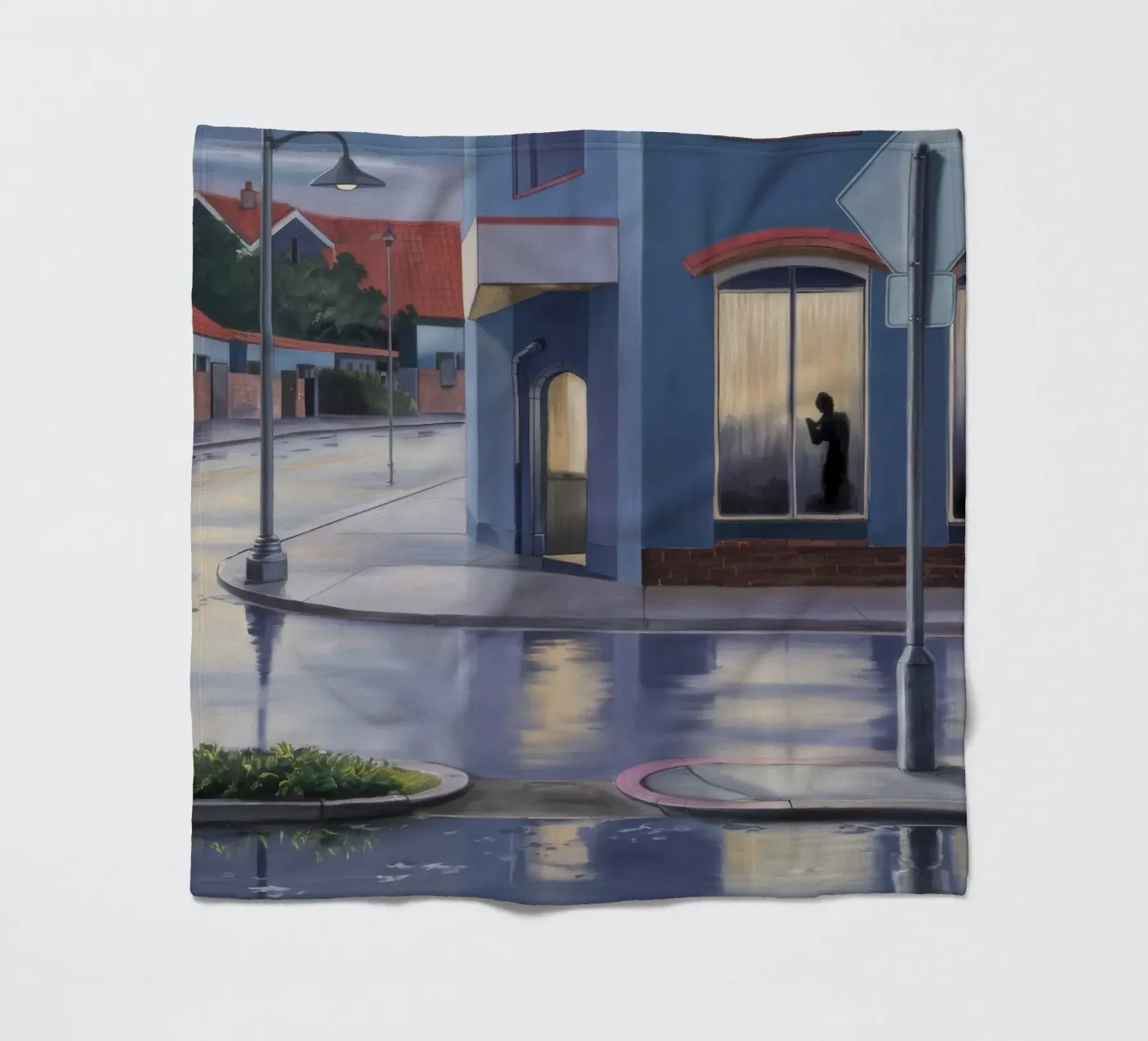 Rainy Window Reflection Fleecedecke von Opal Strokes