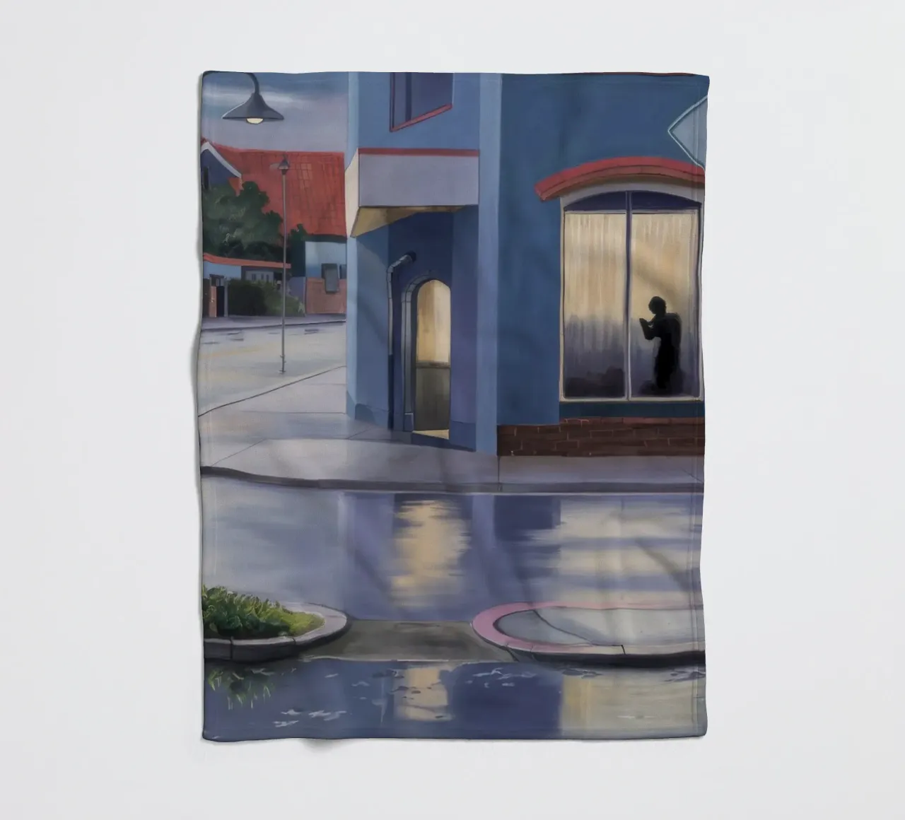 Rainy Window Reflection Fleecedecke von Opal Strokes