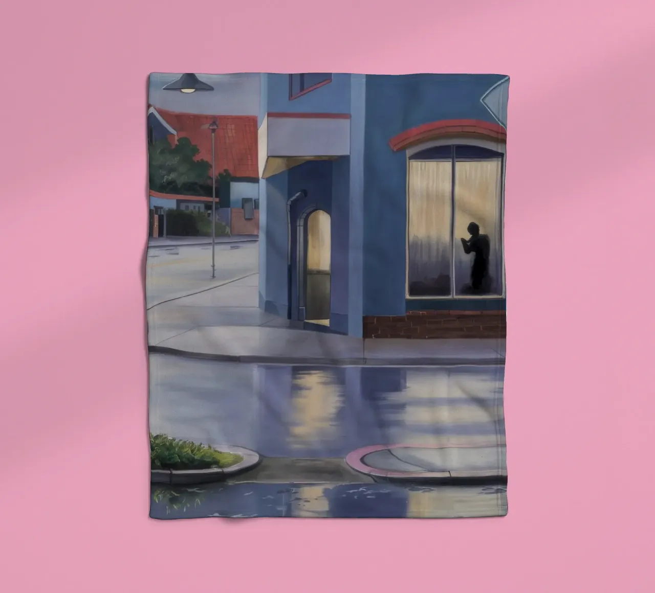 Rainy Window Reflection Fleecedecke von Opal Strokes