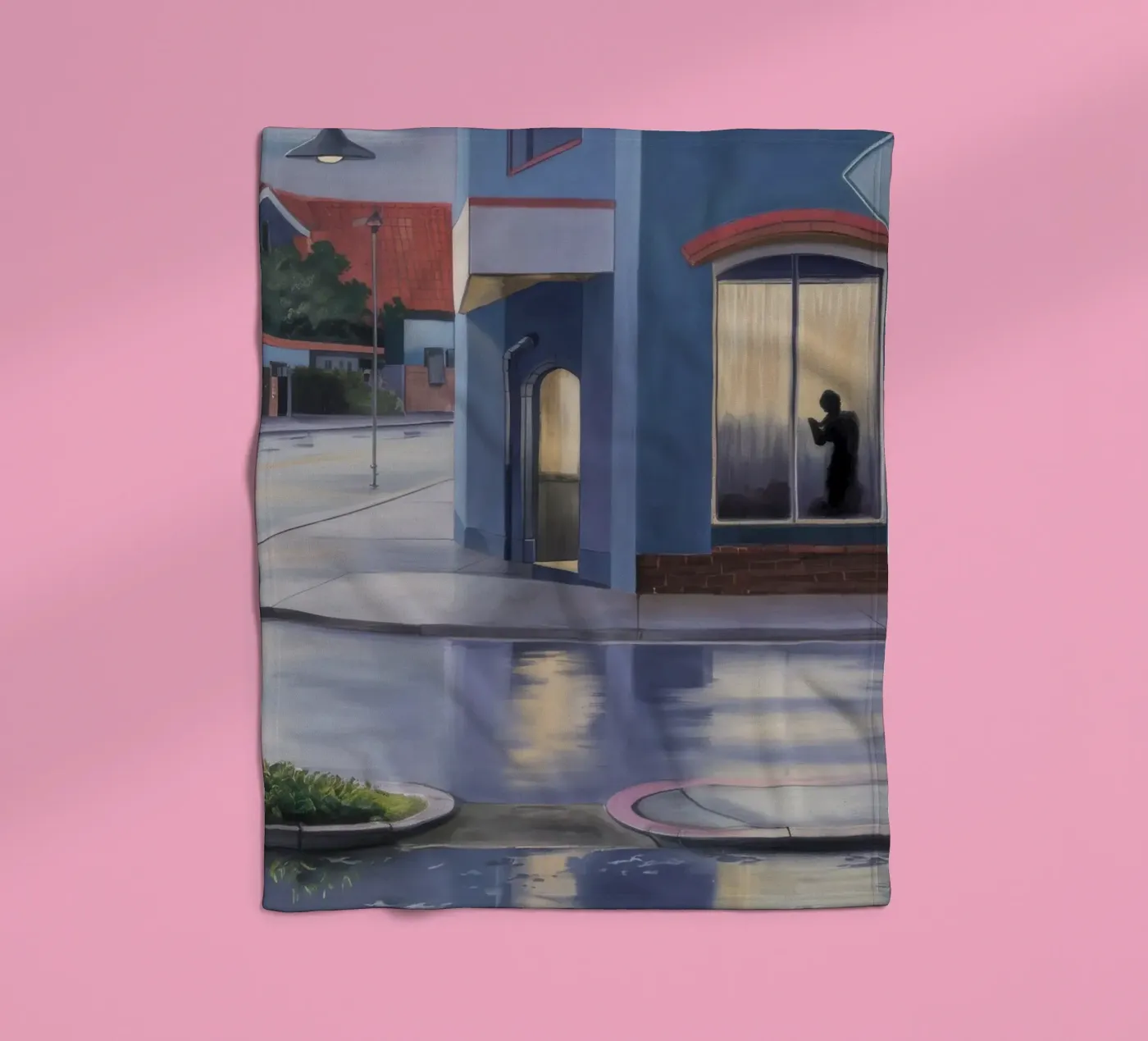 Rainy Window Reflection Fleecedecke von Opal Strokes