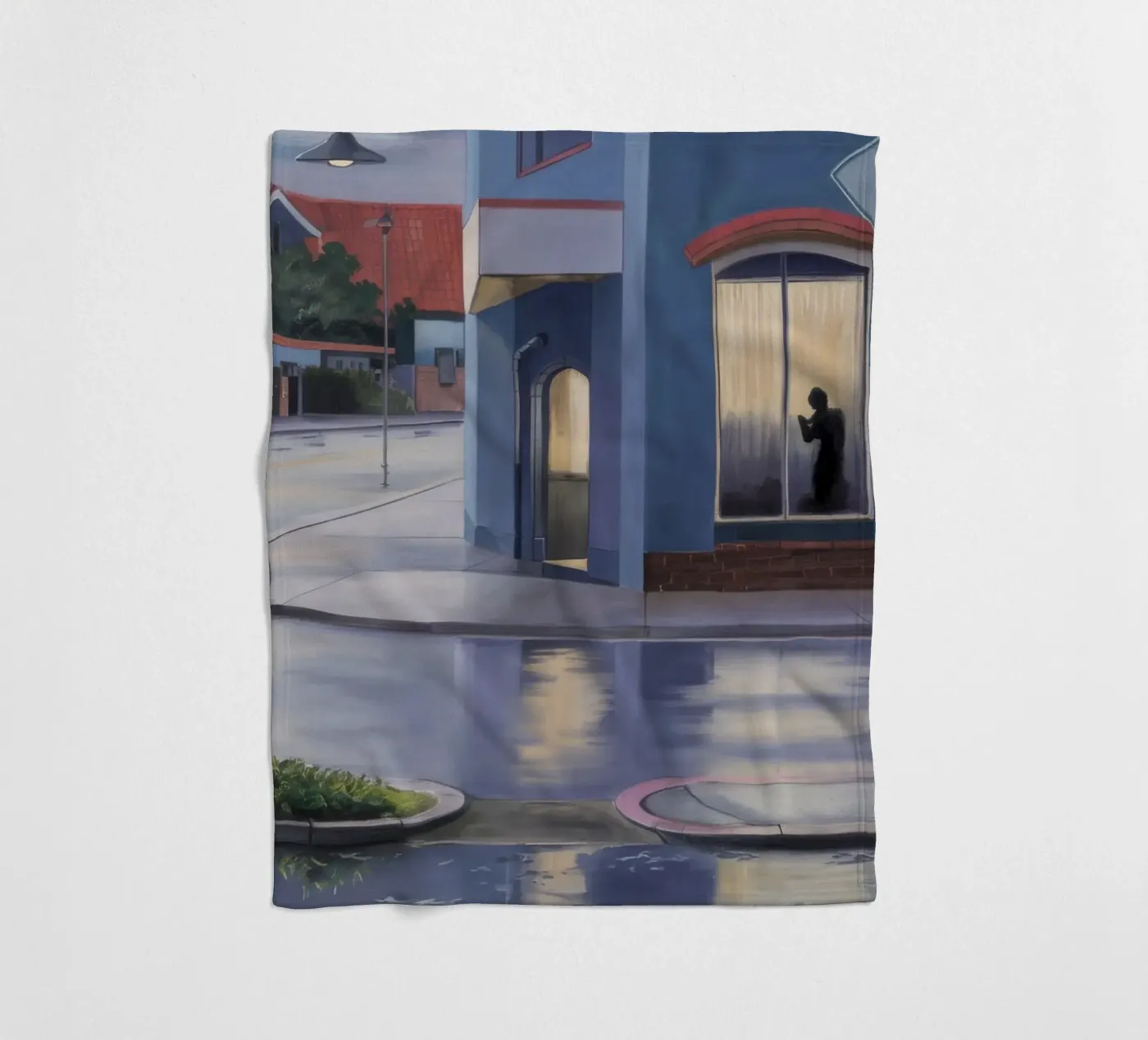 Rainy Window Reflection Fleecedecke von Opal Strokes