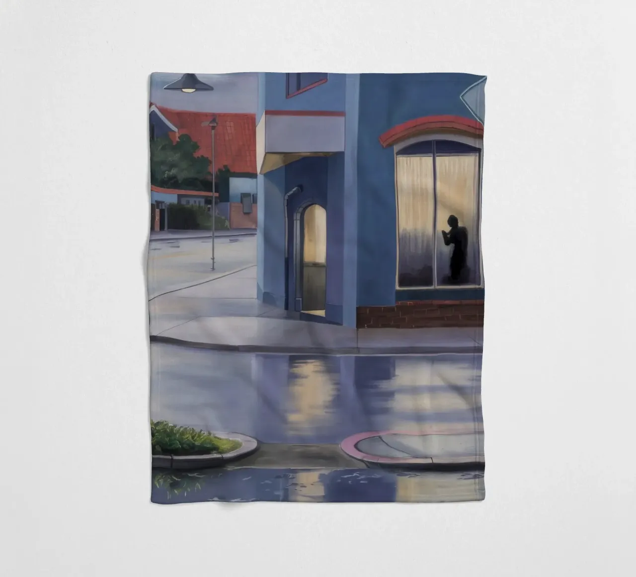 Rainy Window Reflection Fleecedecke von Opal Strokes